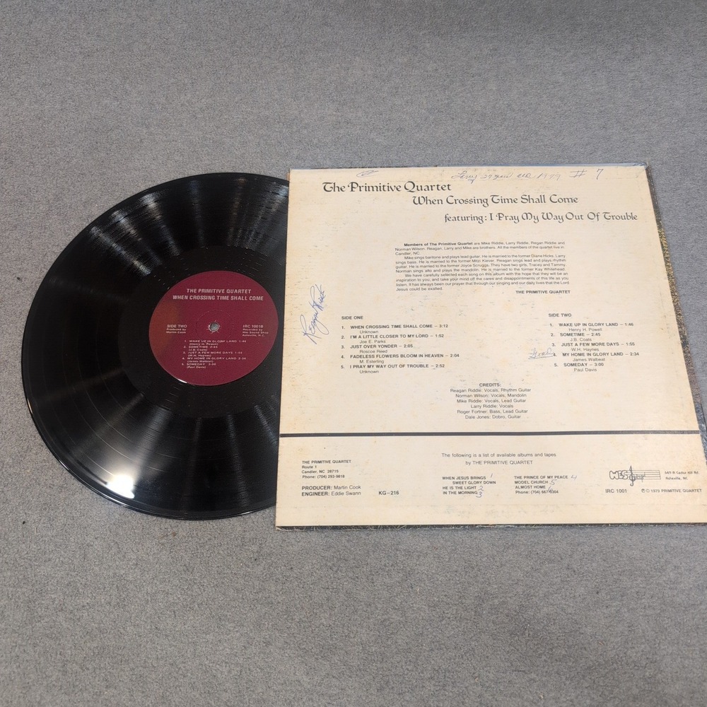 The Primitive Quartet When Crossing Time Shall Come Vinyl LP Signed 1979 - Picture 6 of 6